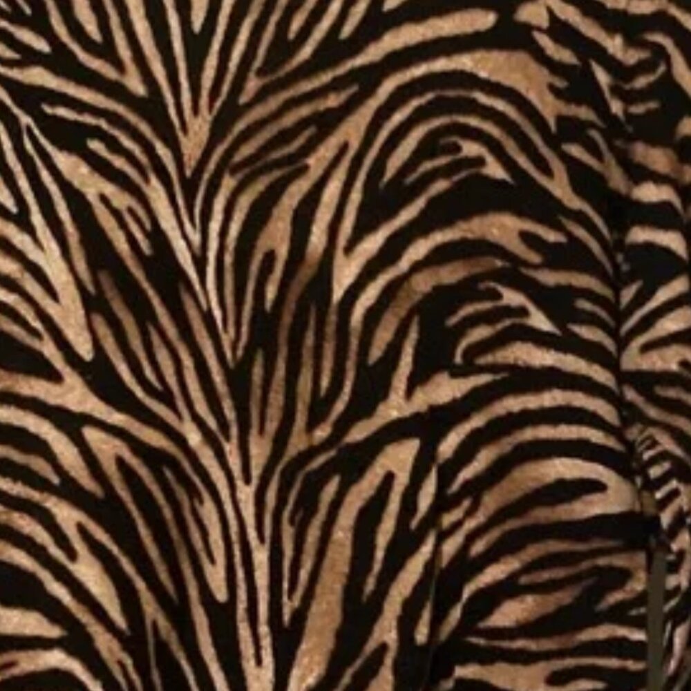 WHBM brown zebra print cardigan with 3/4 sleeve - Picture 3 of 7
